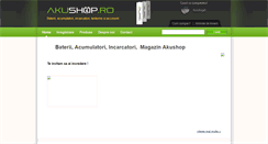 Desktop Screenshot of akushop.ro